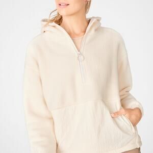 Fabletics Lotta Sherpa Hooded Half-Zip Jacket